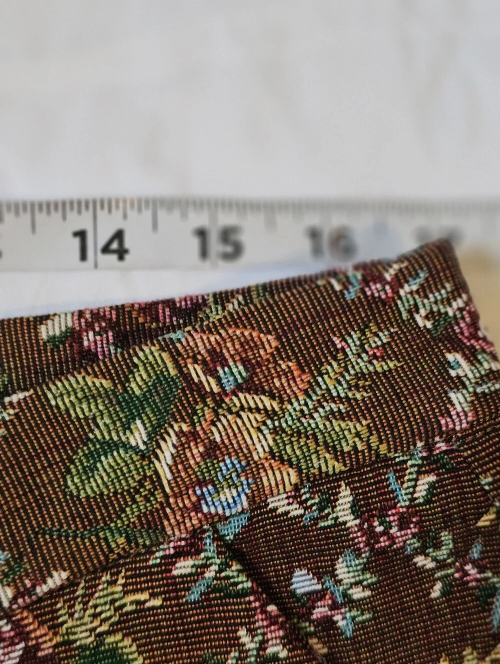 boohooMAN Men’s Floral Tapestry Trousers Chocolate Brown Size 34 NWT